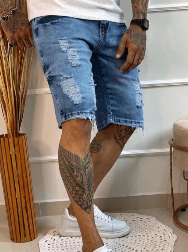 Short Jeans Masculino Destroyed