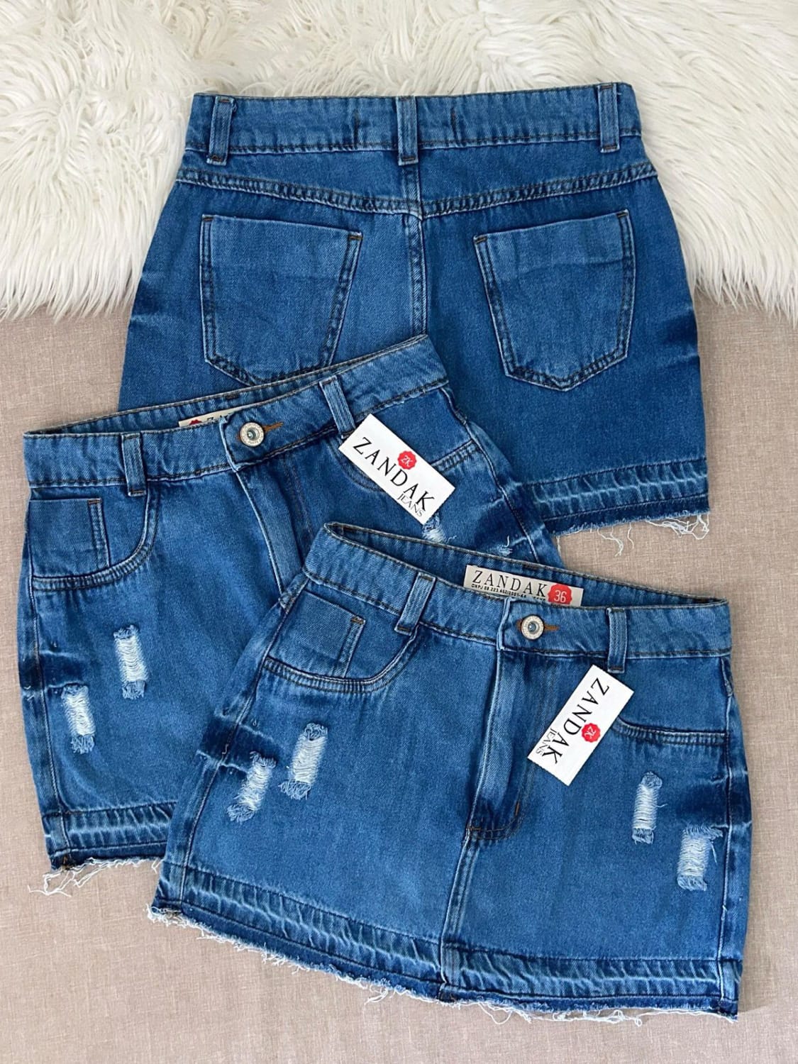 Saia Jeans escura