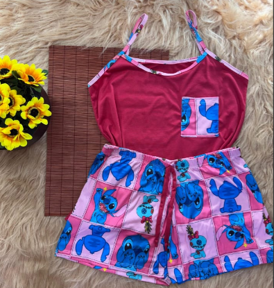 BABY DOLL FEMININA DE TIRINHAS CONFORTÁVEL.