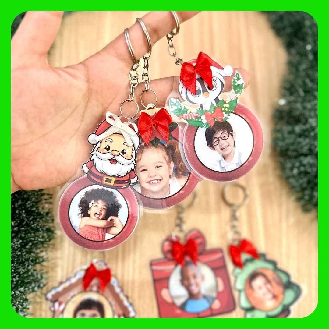 Chaveiros de Natal   6 Modelos Personalizáveis