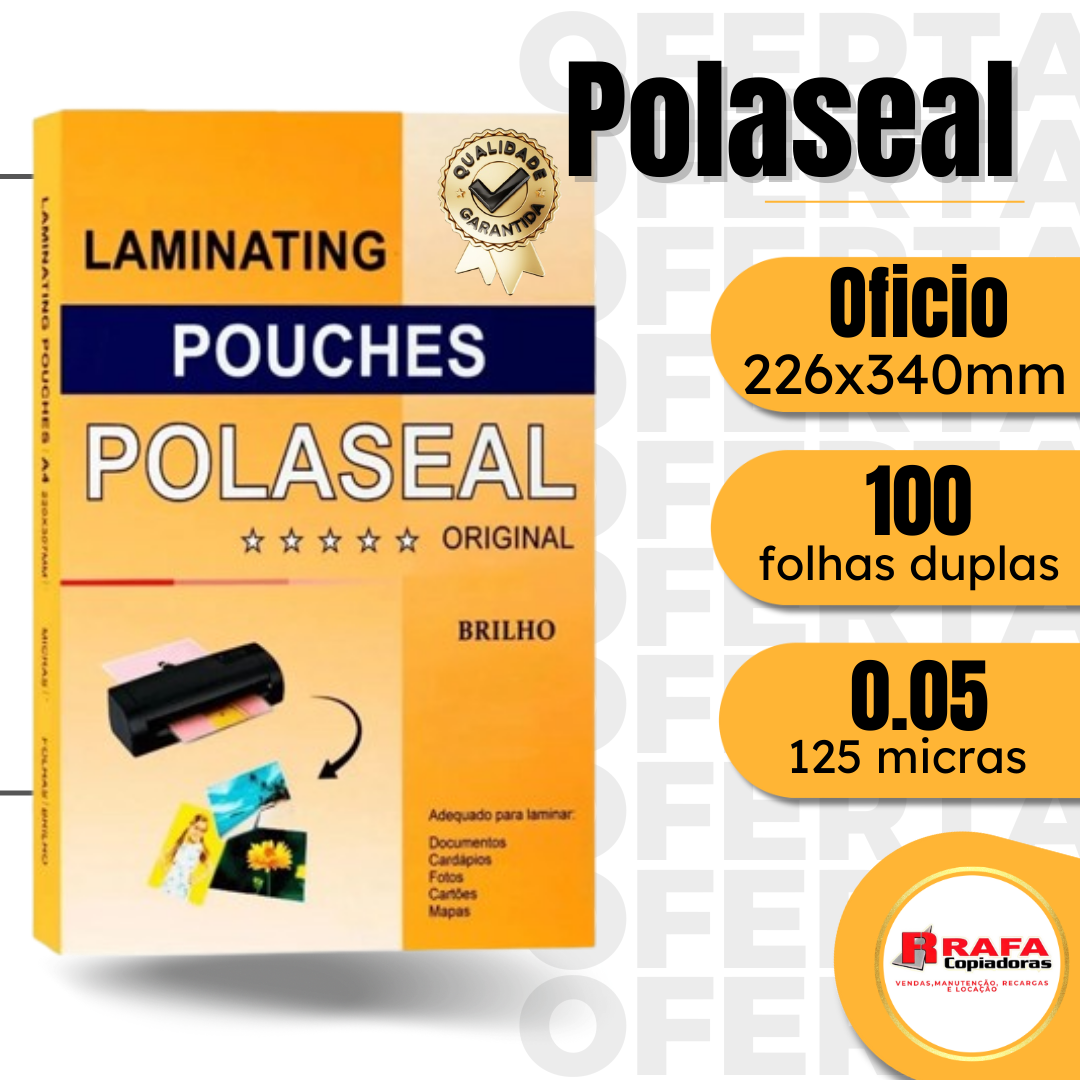 Polaseal Ofício 2 (226x340mm)   Filme para Plastificação Documento Padrão Ofício