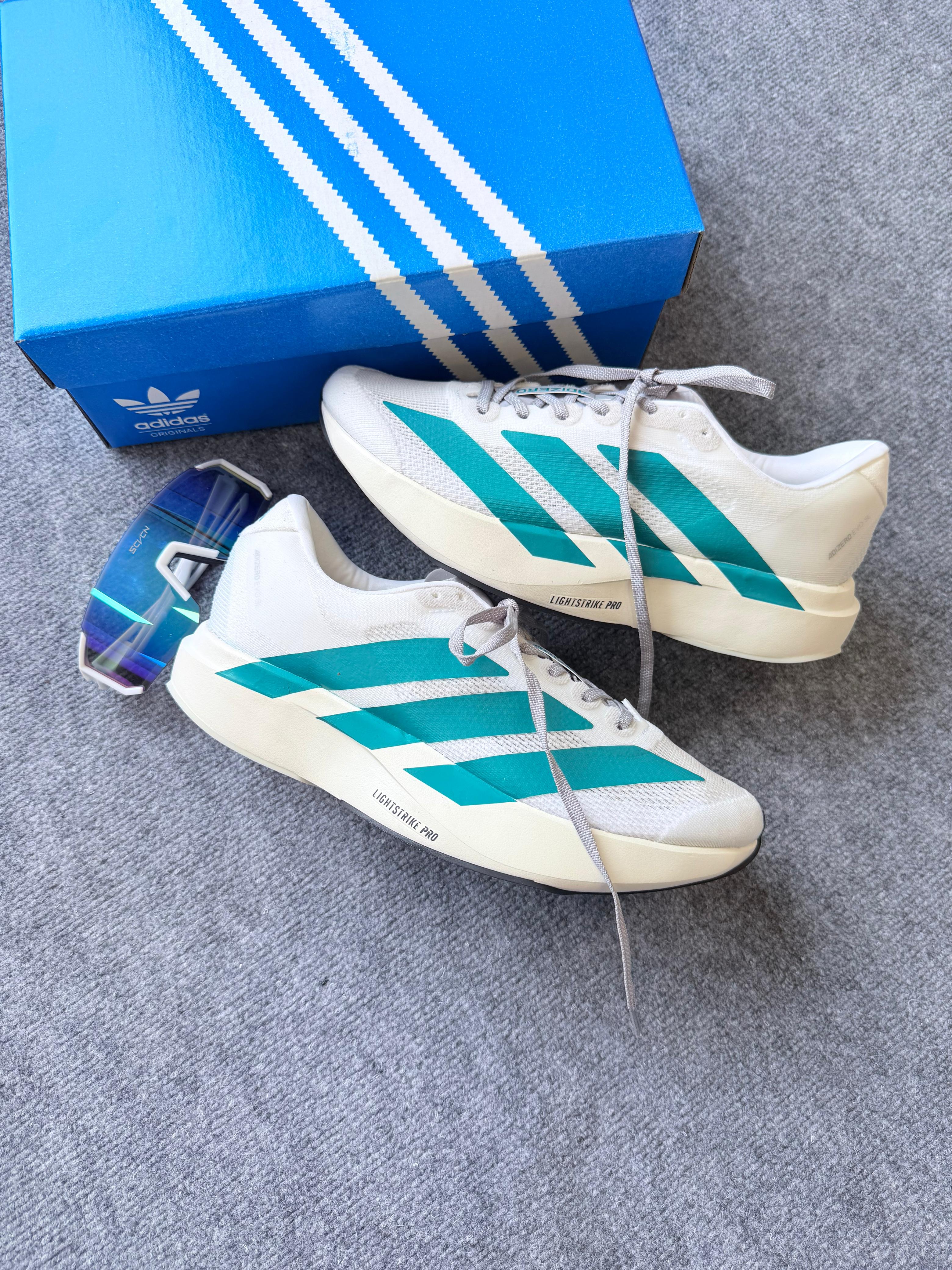 Adidas Adizero Evo SL Feminino Branco Verde   Tênis de Corrida Leve, Durável e de Alta Performance (Edição Limitada)