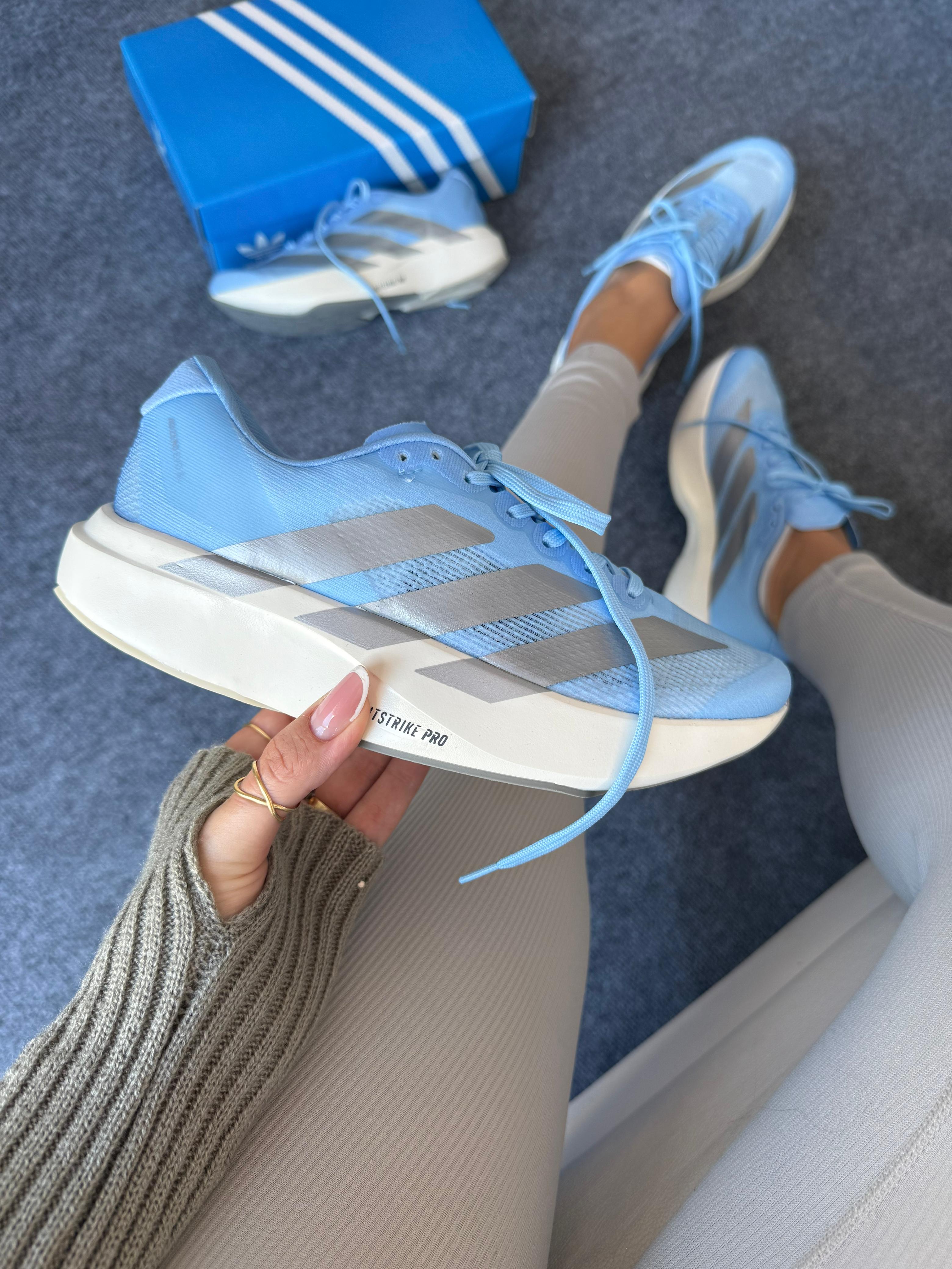 Adidas Adizero Evo SL Feminino Blue   Tênis de Corrida Leve, Durável e de Alta Performance (Edição Limitada)