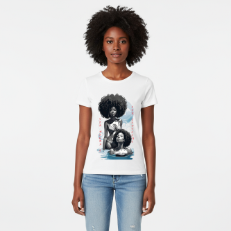 Camiseta Tradicional, Gola Redonda, Casual com Estampa è Especial ser Negra