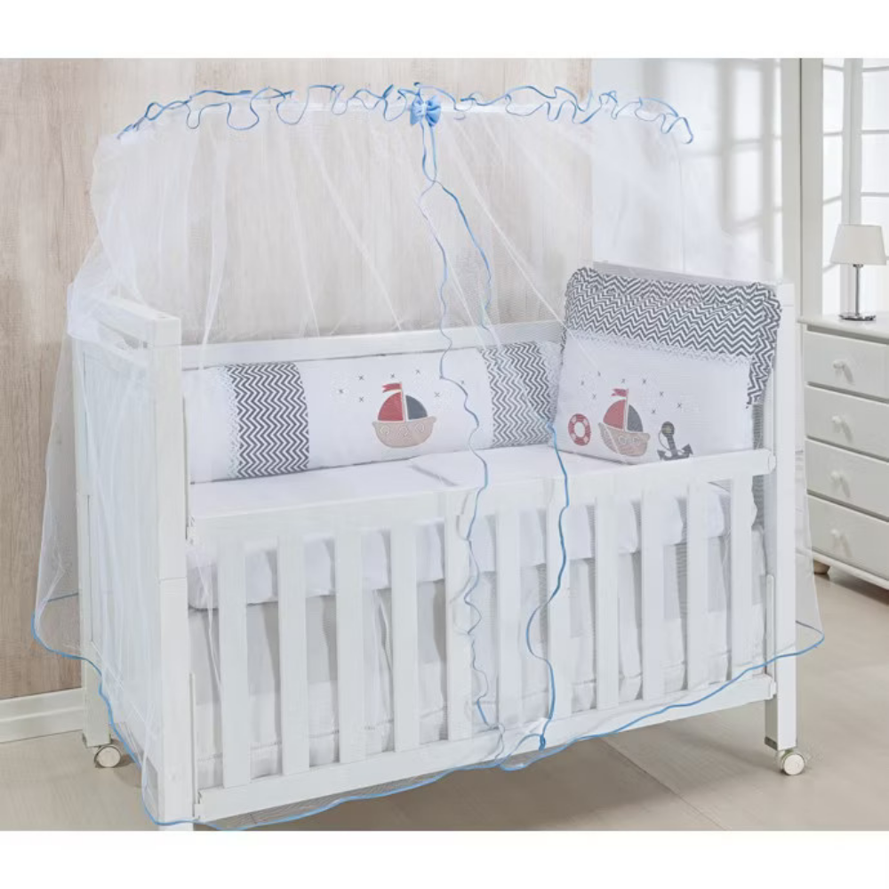 Mosquiteiro para Berço Americano e Nacional Tela Bebe Rede Mosqueteira