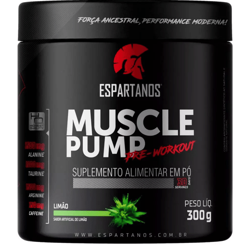 Pré Treino Muscle Pump Suplemento Pre Workout 300g - Espartanos