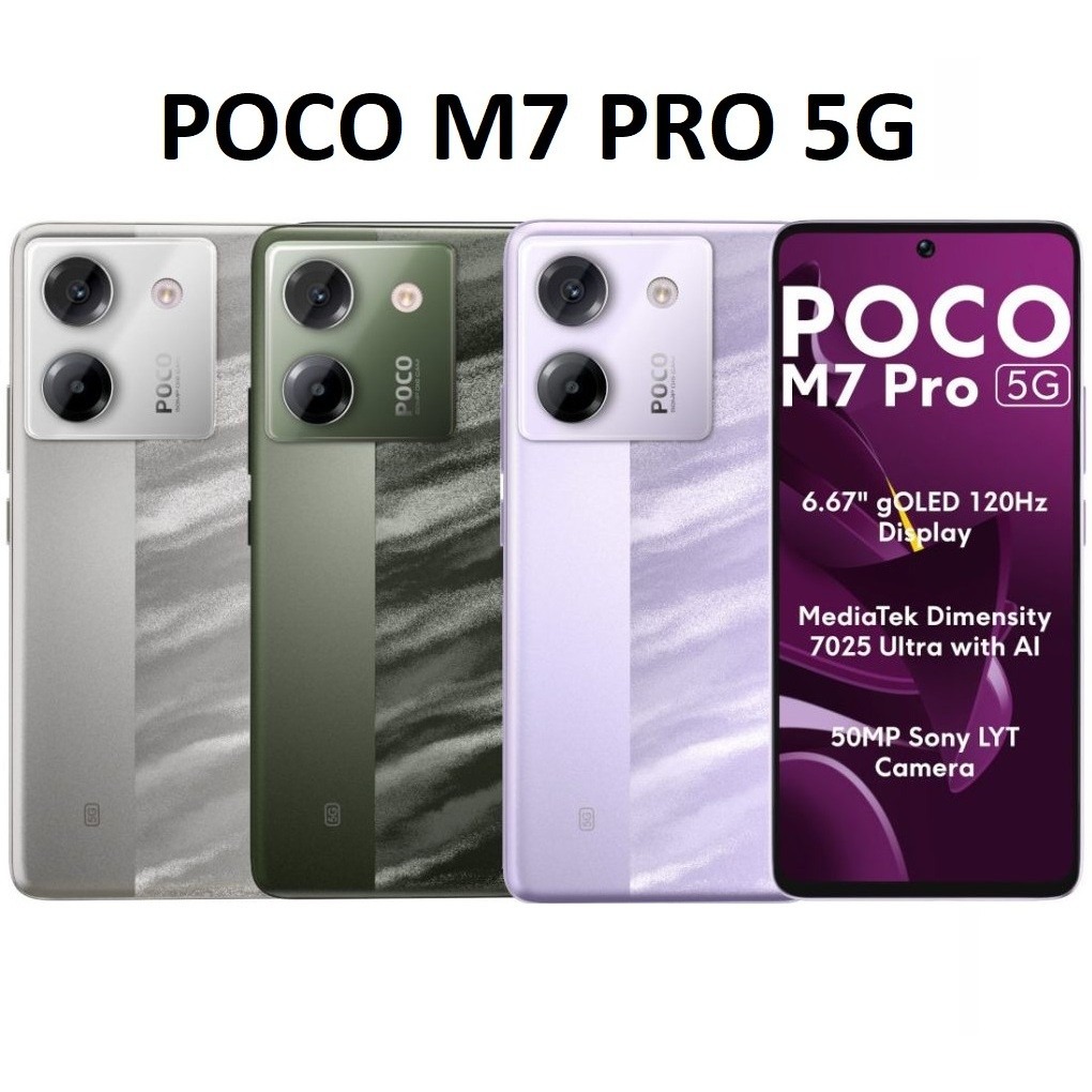 POCO M7 Pro 5G Global - 12GB RAM, AMOLED 120Hz, Câmera 50MP | 256GB ou 512GB | Carregador 45W | Original Mega Store