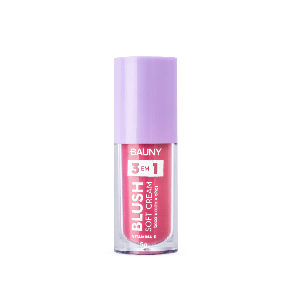 Blush Líquido Soft Cream 3 em 1 - Bauny