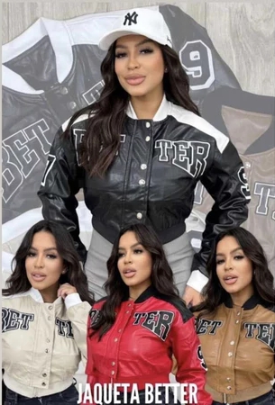 JAQUETA DE COURO BETTER ,JAQUETA ESTILOSA MODA BLOQUEIRA MODA GRINGA !