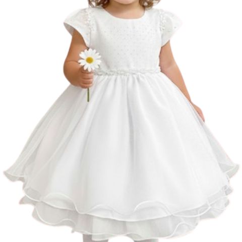 Vestido Infantil Manga Princesa Saia Gode
