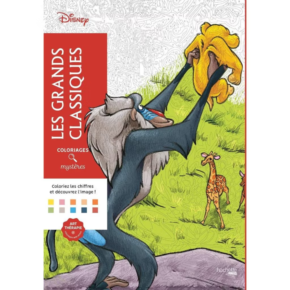 Livro de Colorir Mistério Les Grands Classique tome 1 simba rei leão - 90 ou 75 Gramas Folhas Soltas ou Encadernado