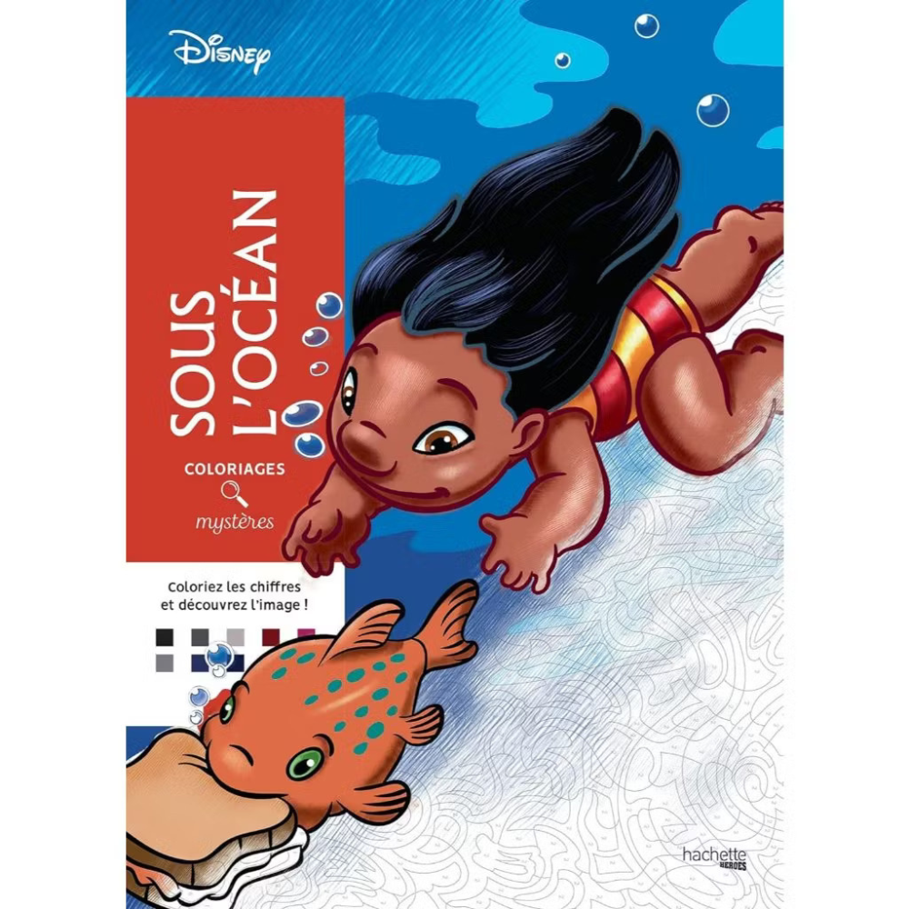 Livro de colorir mistérios disney sobre o oceano 90 ou 75 Gramas Folhas Soltas ou Encadernado