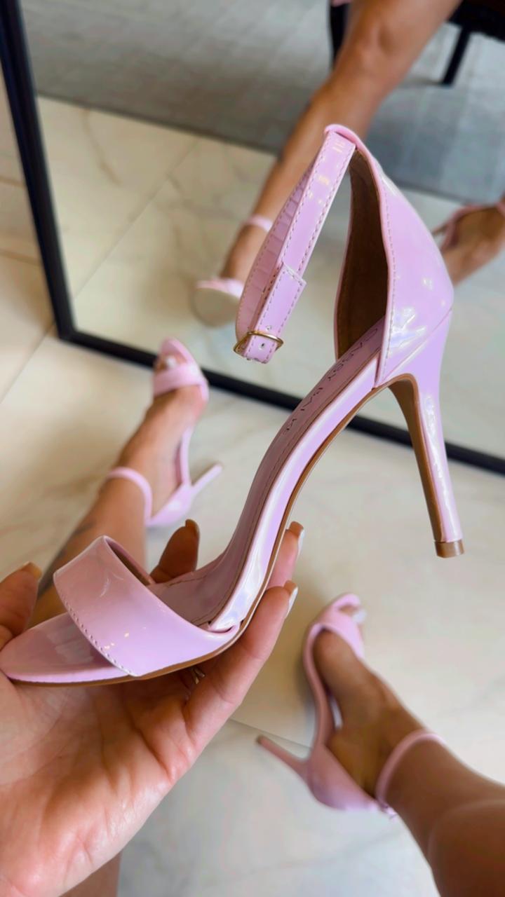 Sandália Tiffany - salto fino rosa