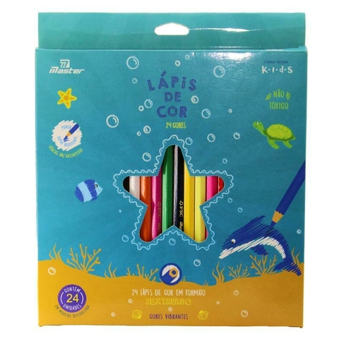 LÁPIS DE COR 24 CORES MASTER