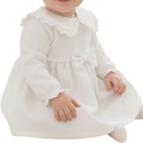 Vestido Infantil Algodão Luxo Manga Longa