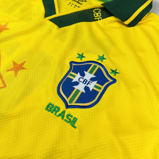 Camisa de Time Seleção Brasileira Amarela Retrô (Personalizada) Romário