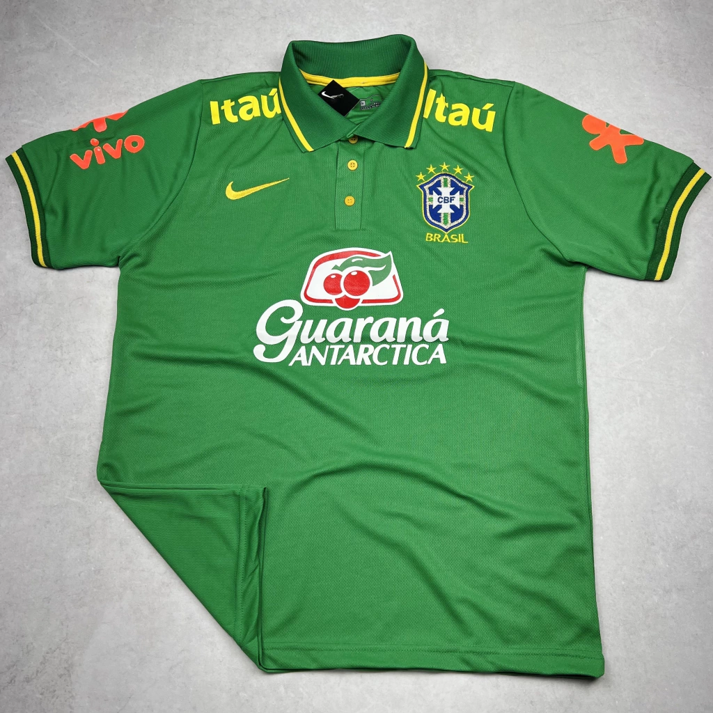 Camisa de Time Seleção Brasileira Verde Polo c/ Patrocínio