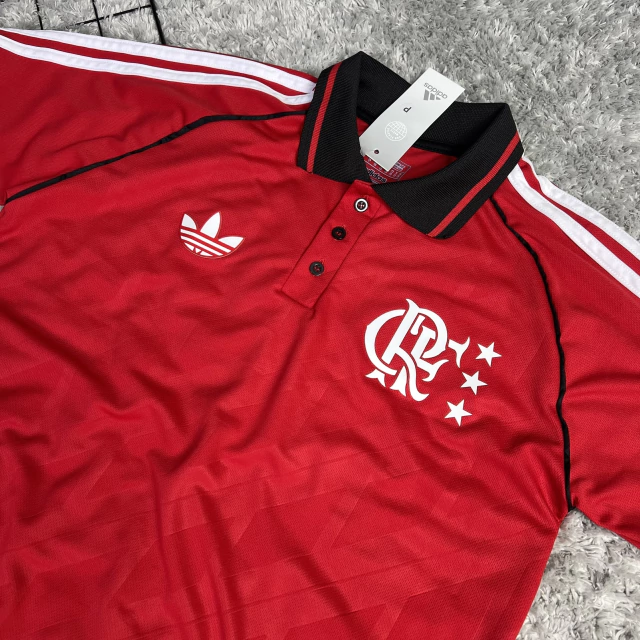 Camisa de Time Flamengo Polo Vermelha Retrô
