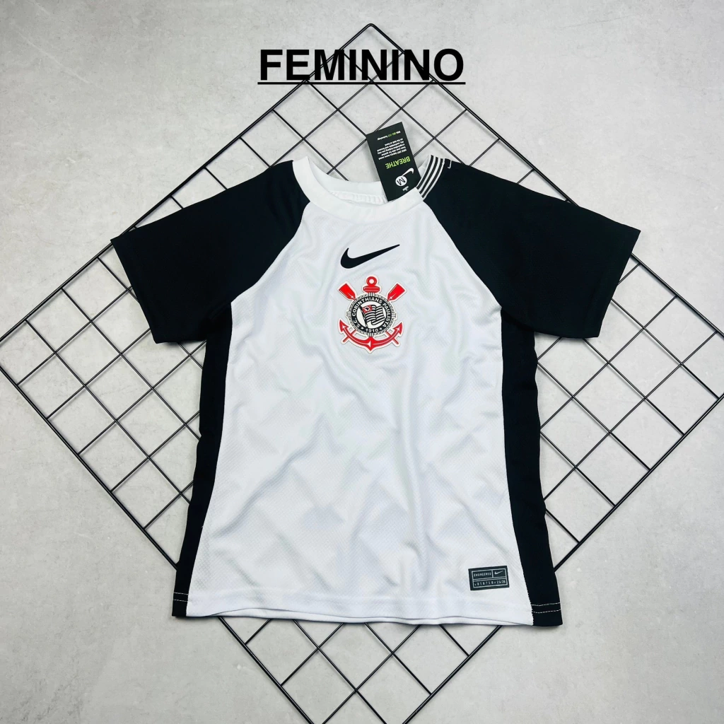 Camisa de Time Corinthians Branca Feminina 2025