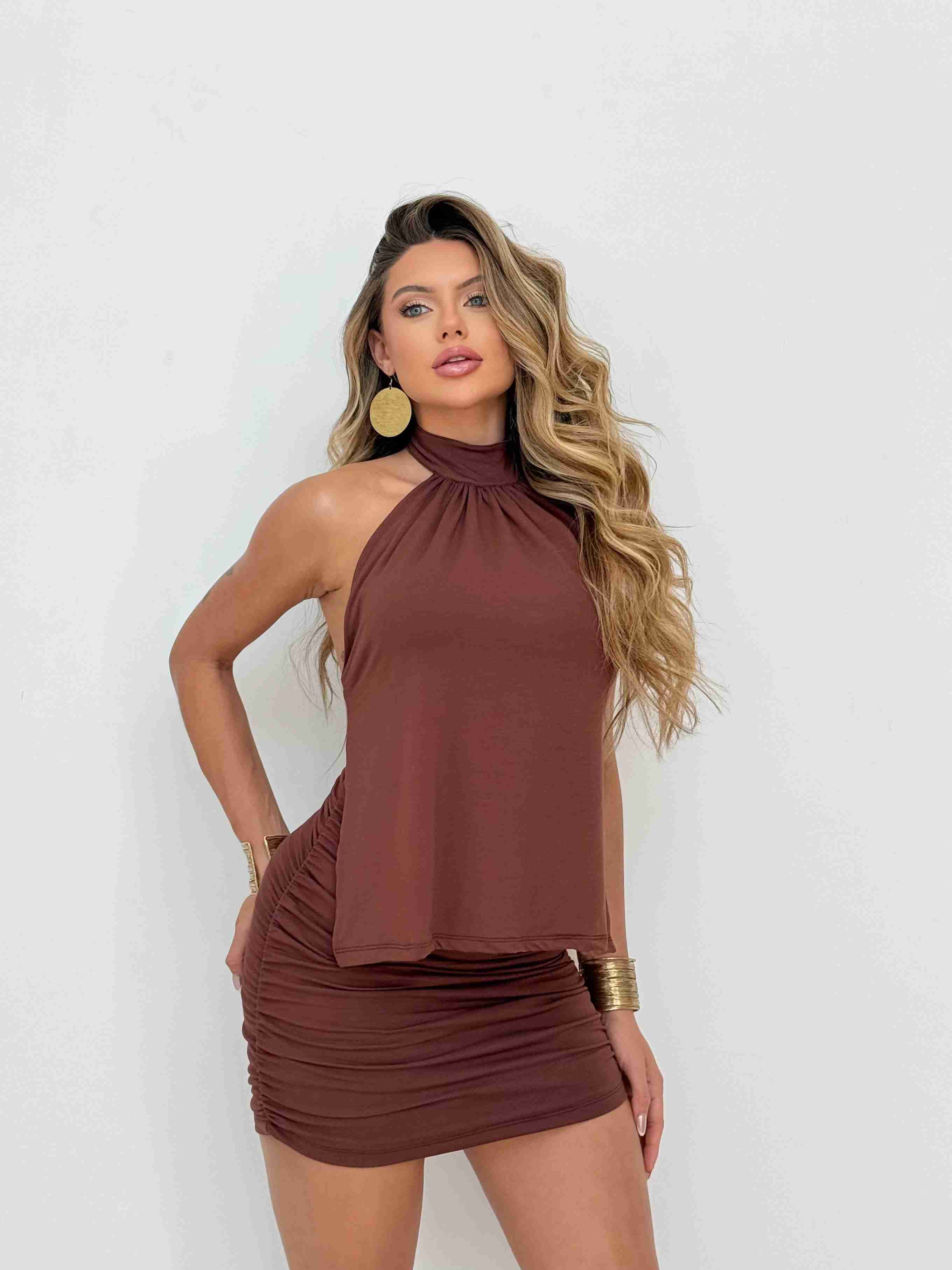 Blusa Gola Franzida (Viscolycra)