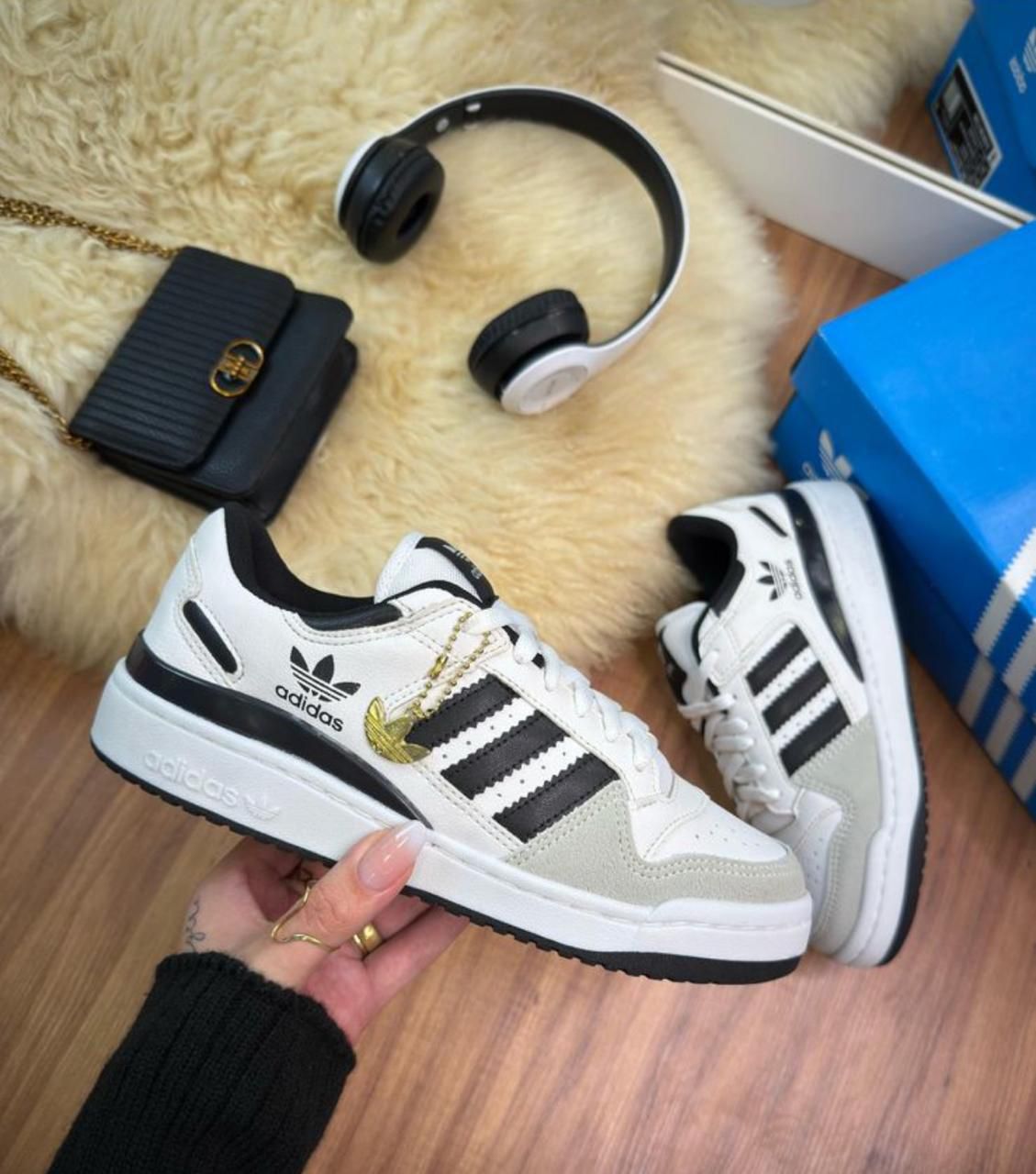 Adidas Fórum Low Premium Branco Preto Gelo