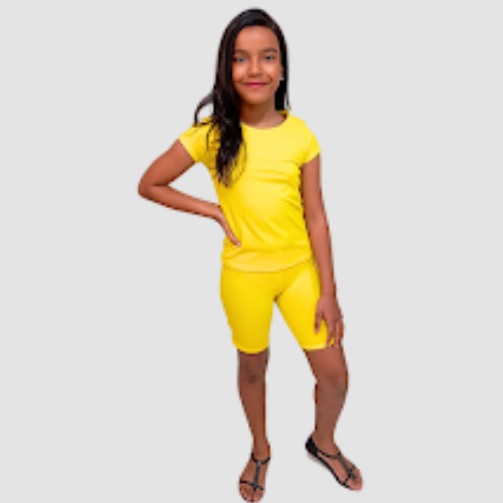 Conjunto Infantil  Bermuda e Baby Look