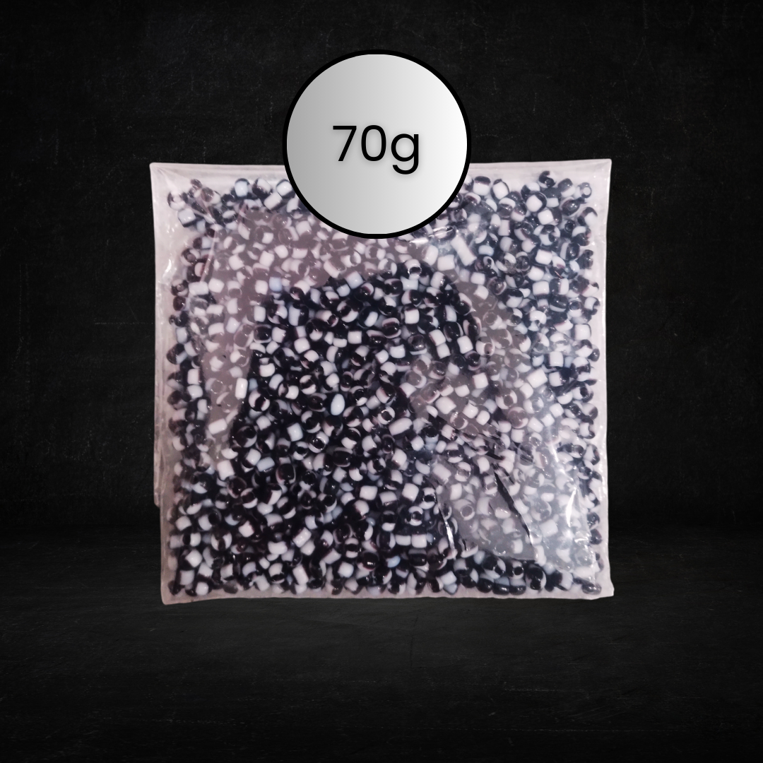 Miçanga Preta e Branca - 70g