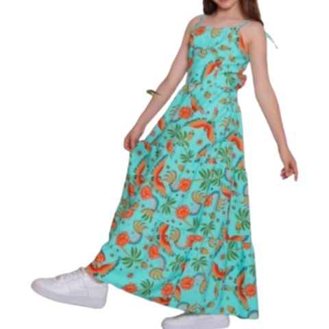 Vestido Juvenil Estampado Alcinha com Amarração