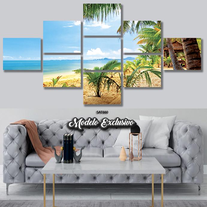 Quadro Decorativo Paisagem Praia Natureza  Ref.1