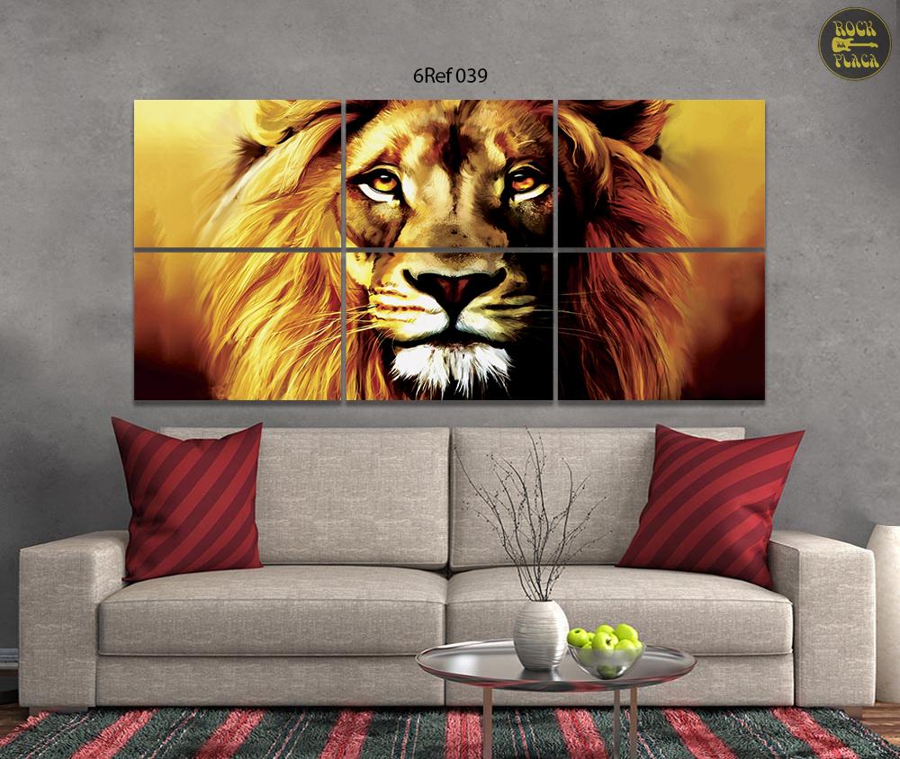 Conjunto de Quadros Decorativos Leão   Ref.4