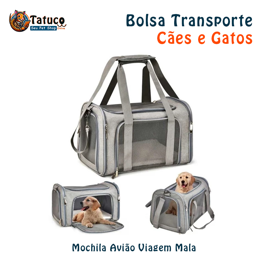 Bolsa Transporte Cães E Gatos Mochila Avião Viagem Mala