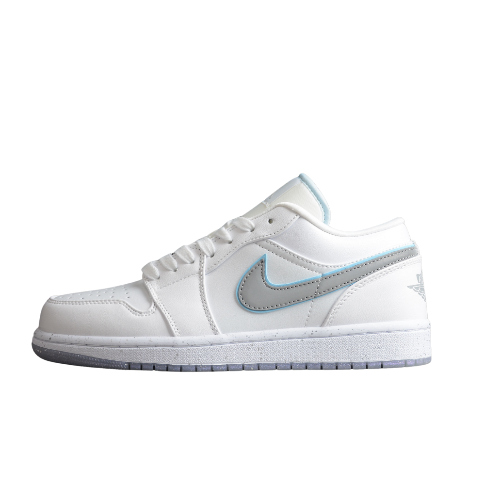 AIR JORDAN 1 LOW METALLIC SILVER WHITE