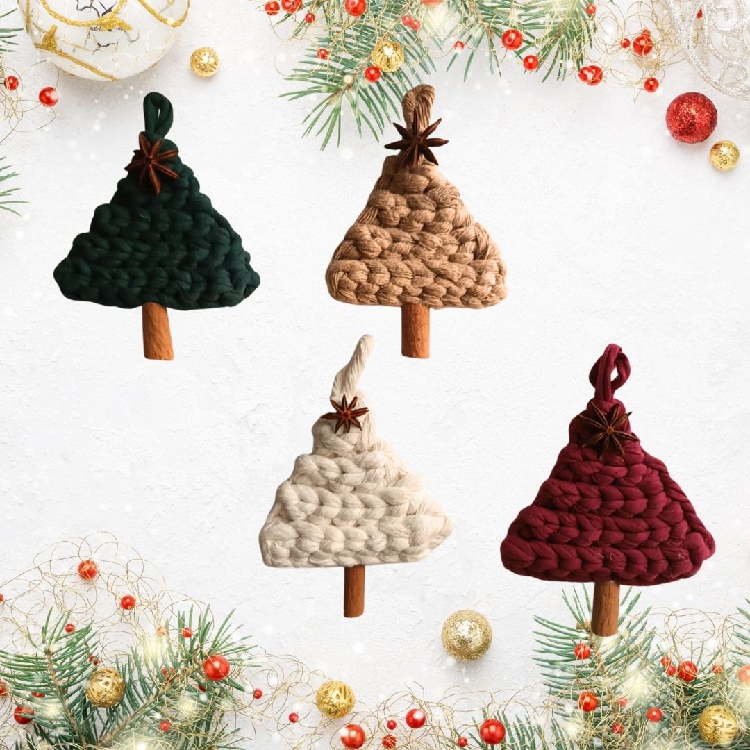 Pingente de Crochê Aromático para Carro e Árvore de Natal