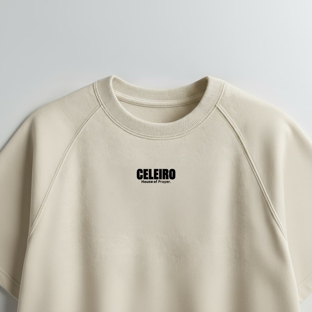 T-Shirt Oversized CELEIRO House of Prayer OFF WHITE - CL0010