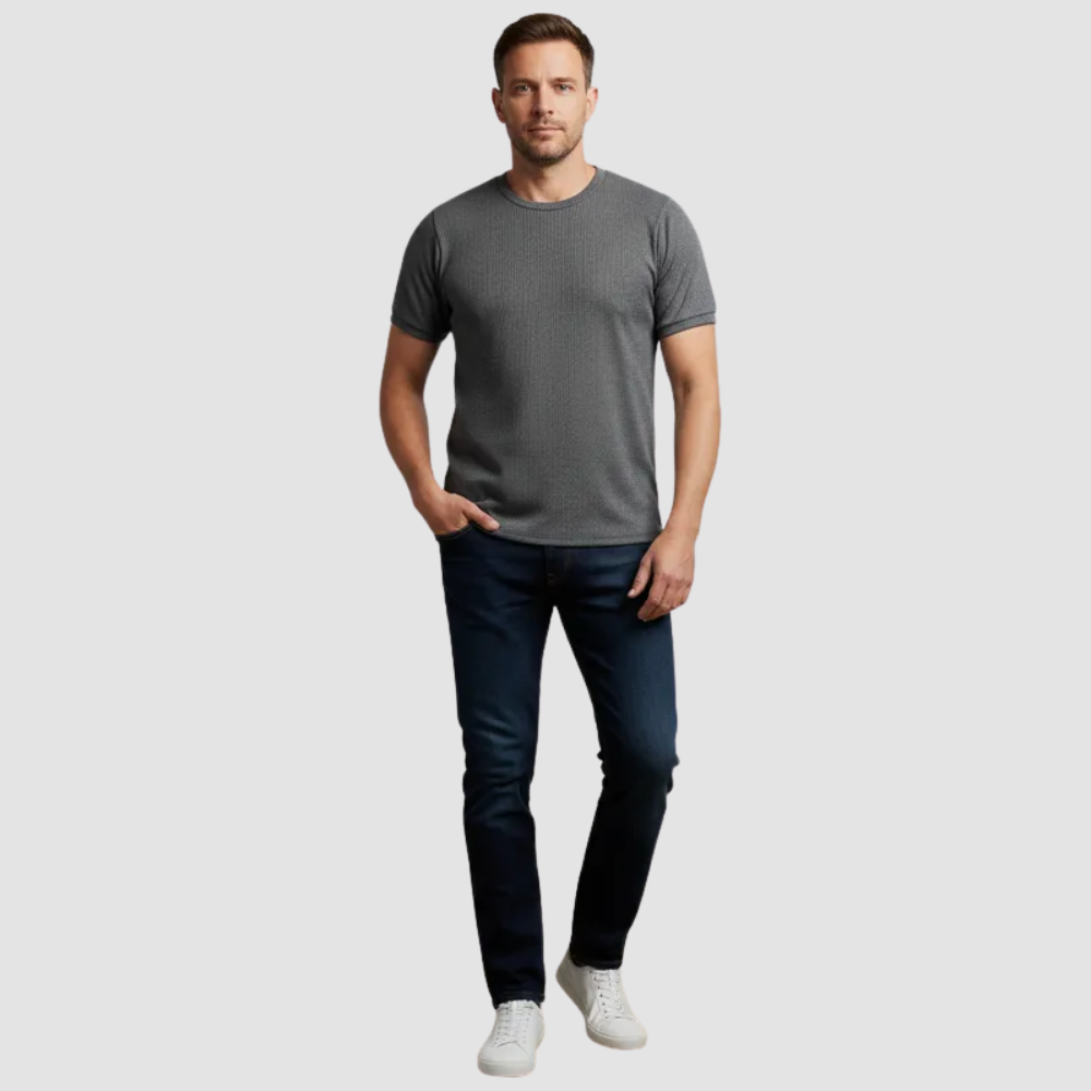 Camiseta Masculina Adulto Malha Canelada