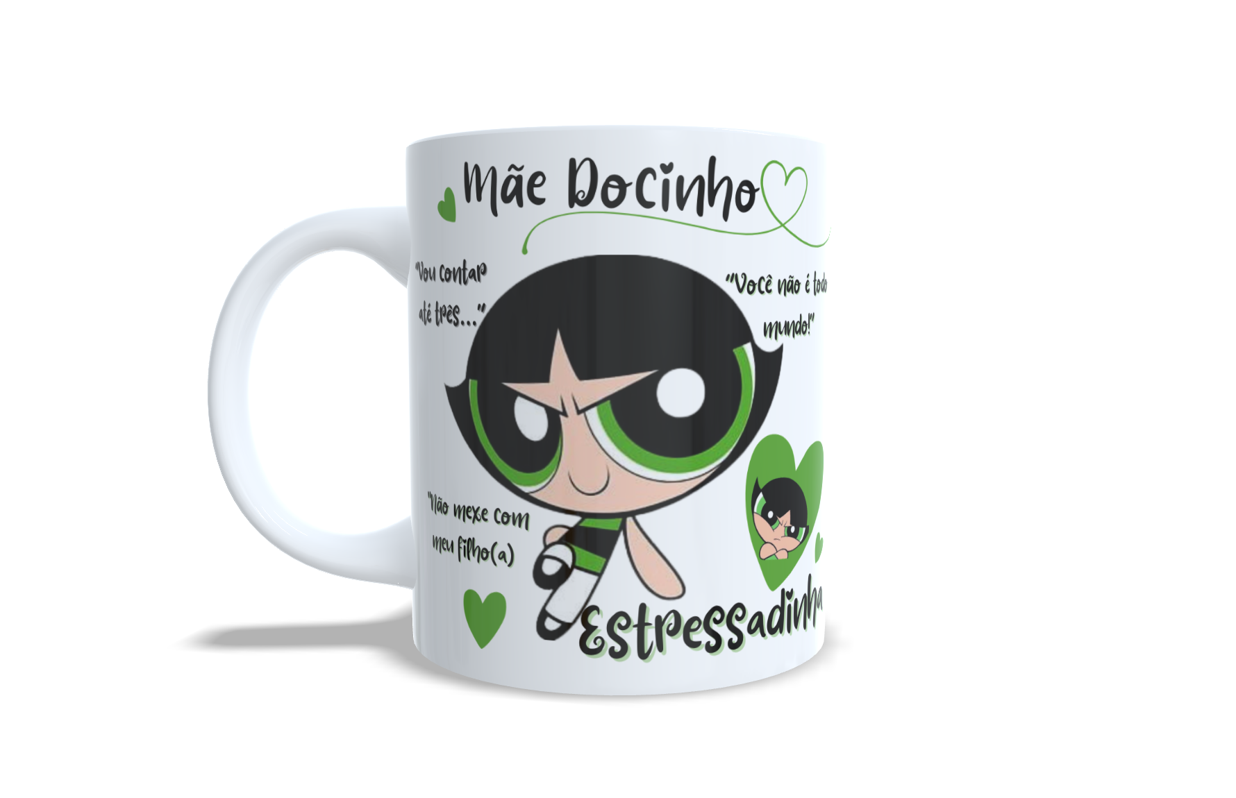 Caneca Mãe Docinho   Forte, Corajosa e Amorosa (325 ml)