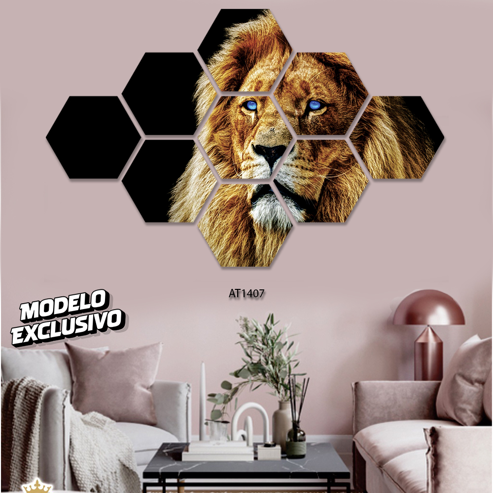 Quadros Decorativos Leão Poderoso   Ref.3