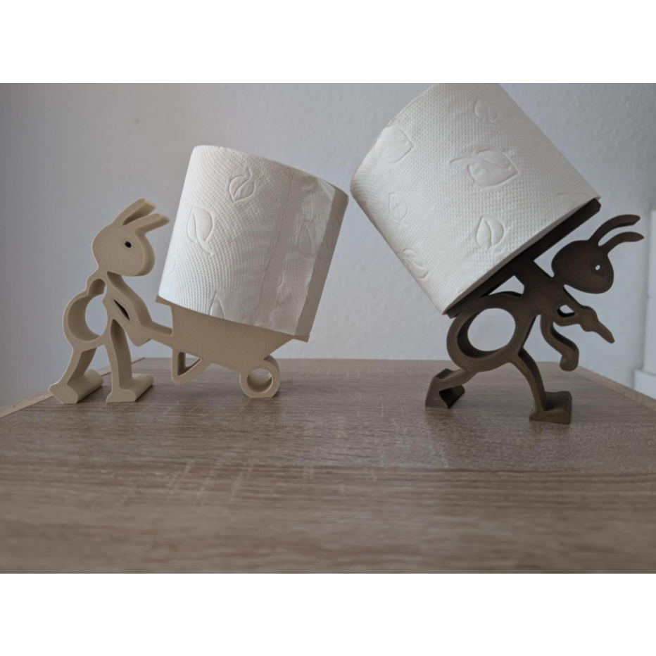 Kit 2 Suportes Porta Papel Higiênico Formigas 3D   Criatividade e Charme para Seu Banheiro