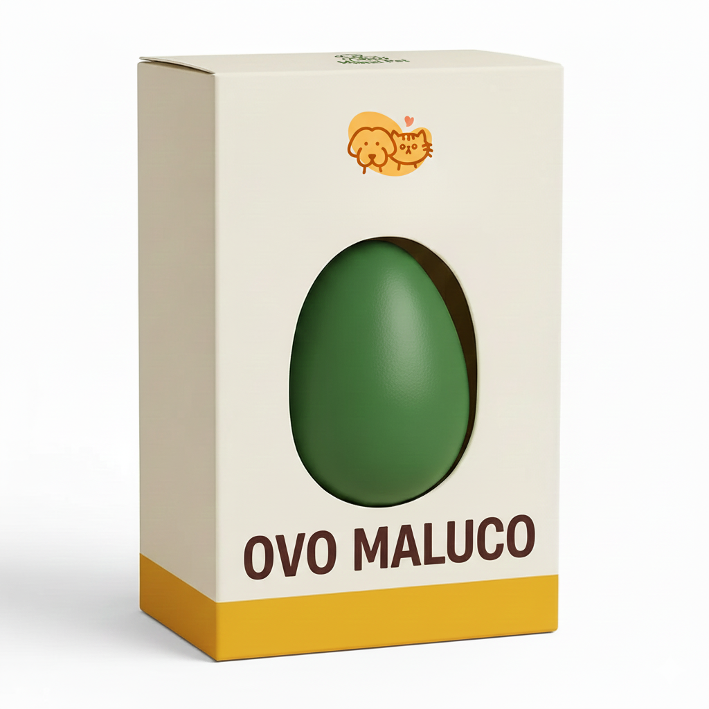 OvoMaluco - Mordedor Anti-Stress para Cães