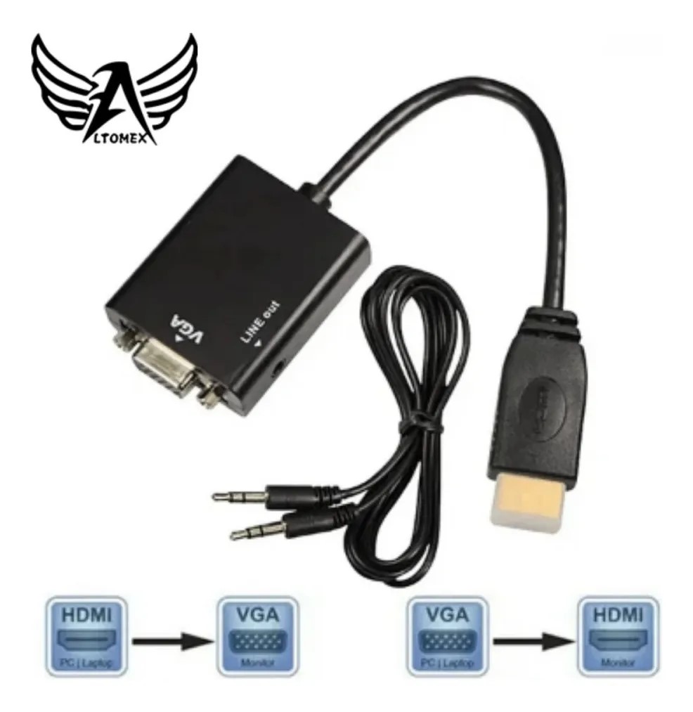 CONVERSOR HDMI PARA VGA LEHMOX AL-VGA100