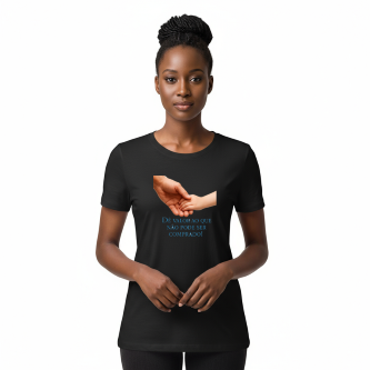 Camiseta Tradicional, Gola Redonda, Casual com Estampa Dê Valor