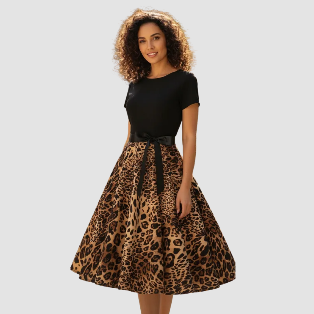 Vestido Tule com Manga Poá Vintage