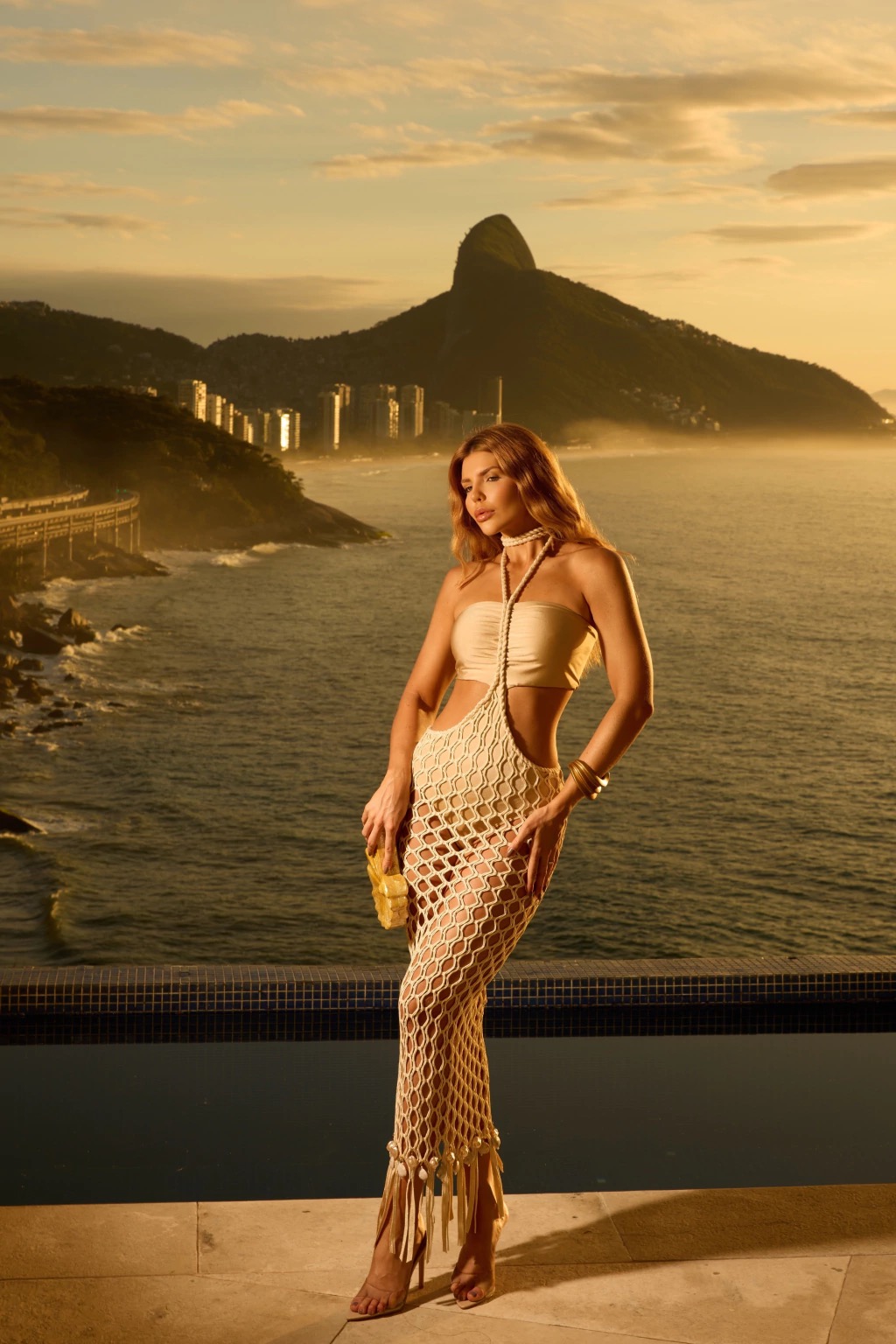 VESTIDO LONGO BORDADO BARRA-CLOSET DELUXE