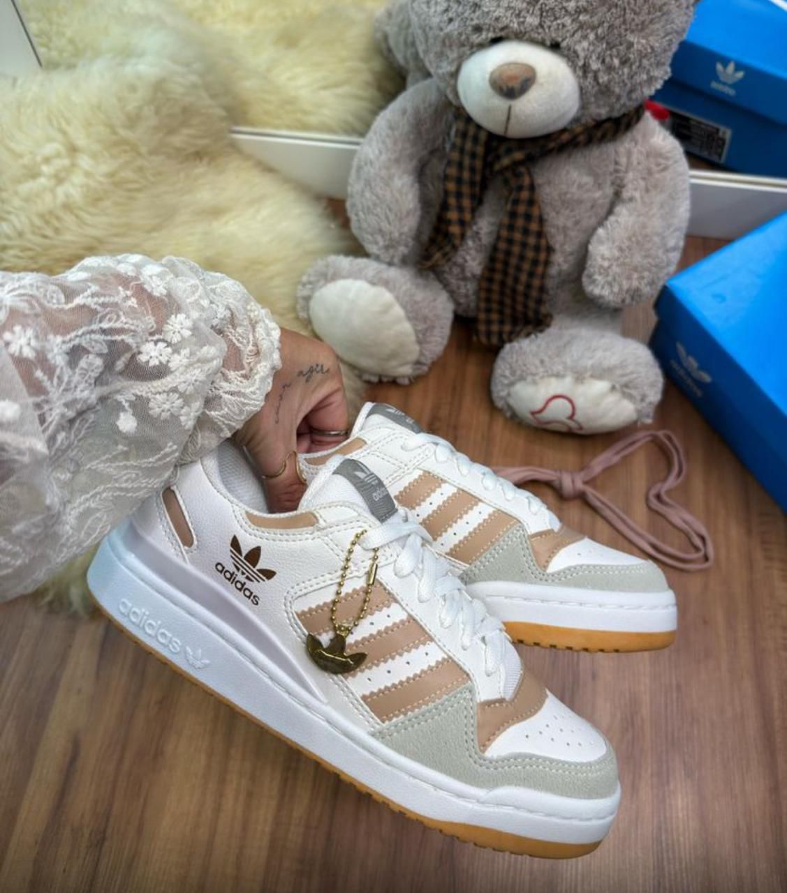 Adidas Fórum Low Premium Branco Gelo Bege