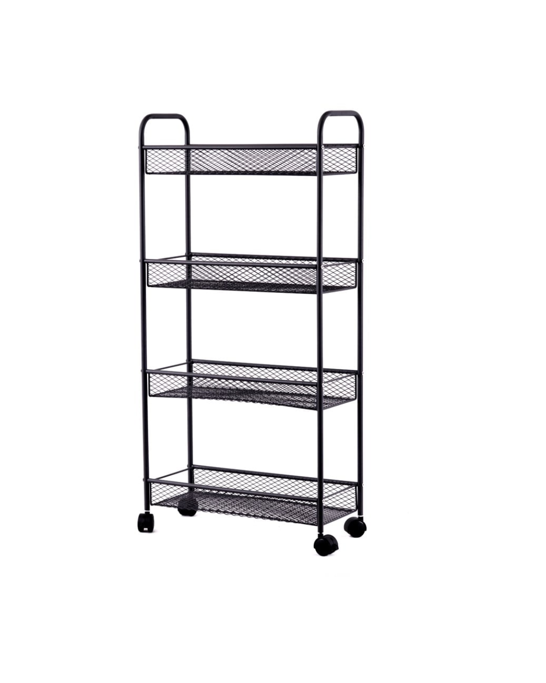 Grigio Industriale - Fruteira / Carrinho Multiuso Com Rodinhas em Metal