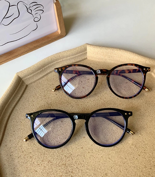 Óculos Modernos Retrô Planos Anti-Luz Azul   Armações Leves Unissex Para Escritório , Direção E Exterior , Lentes Planas