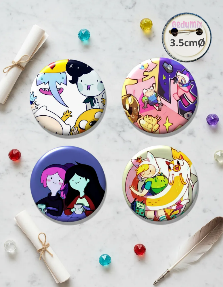 Botton GEDUMIX Hora De Aventura 1.0 - 4 Peças