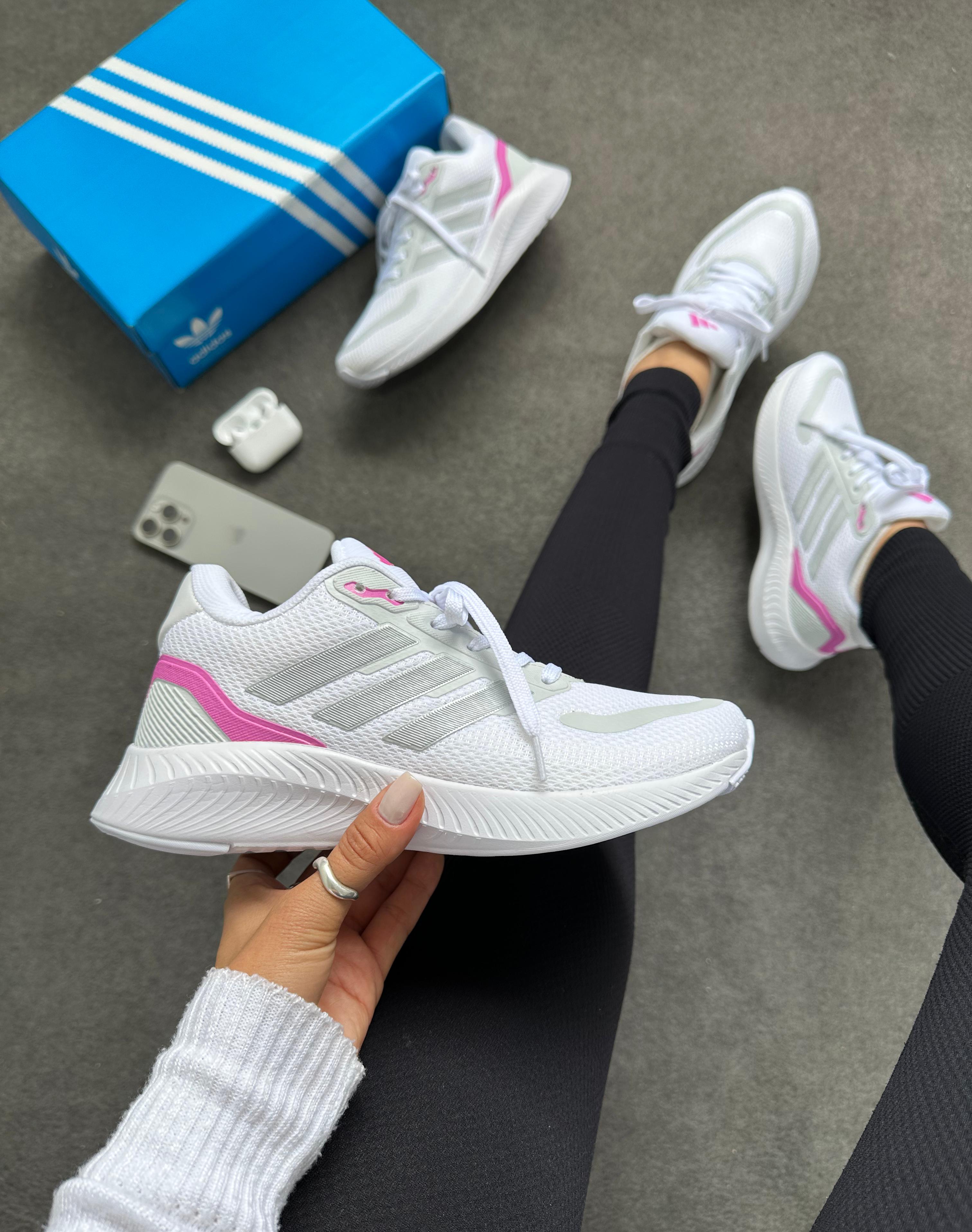 Adidas Run Falcon 05 | Branco e Rosa