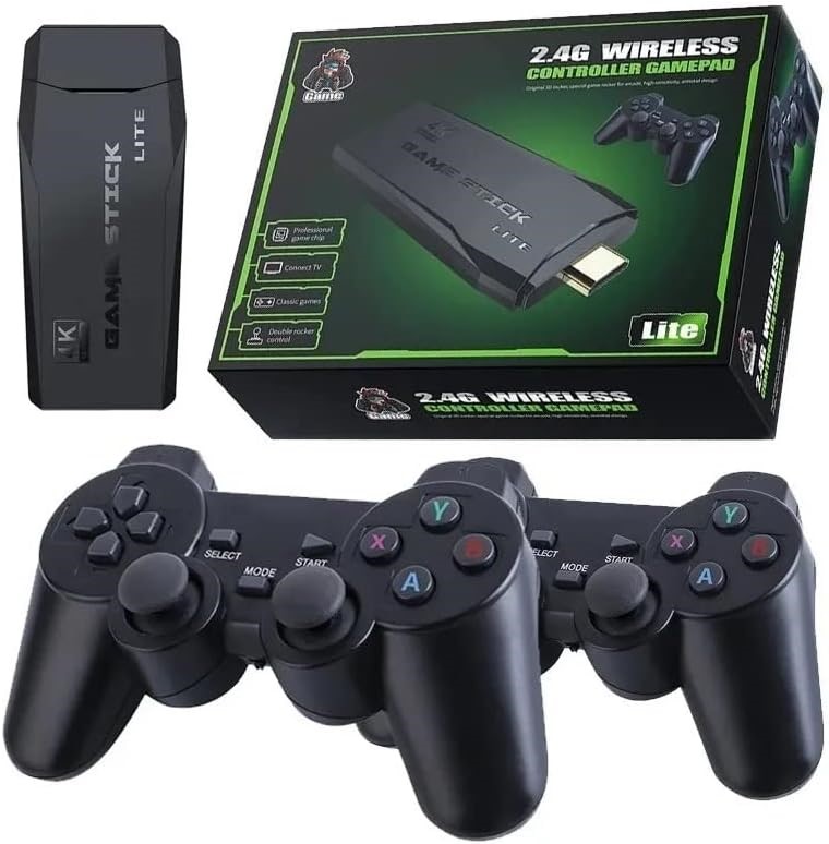 GAME IMPORTADO CONTROLE RETRO PRETO 2.4G WIRELLES IGOR528