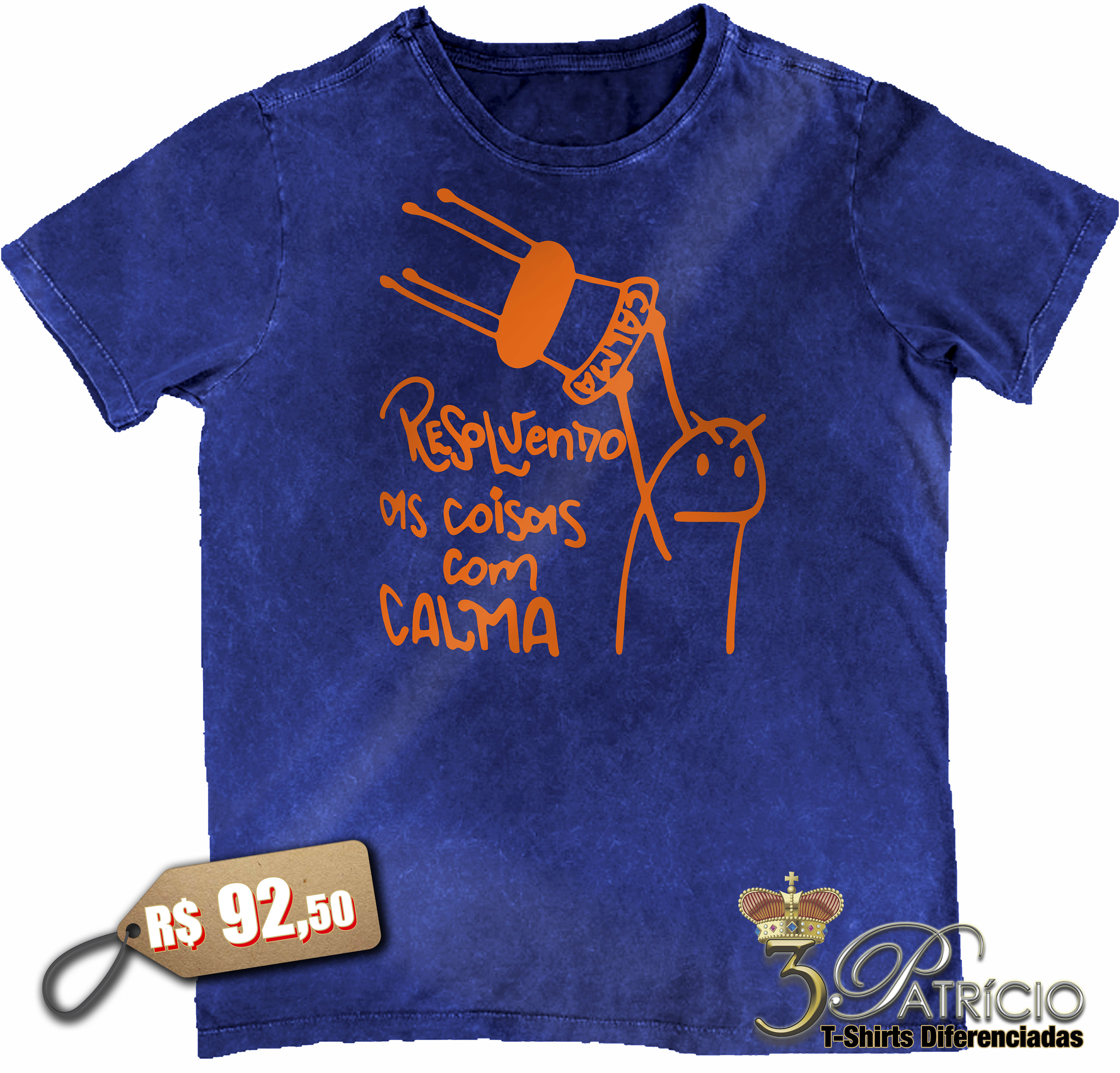 Camiseta Cadeirada em 100% Algodão Premium Marmorizado